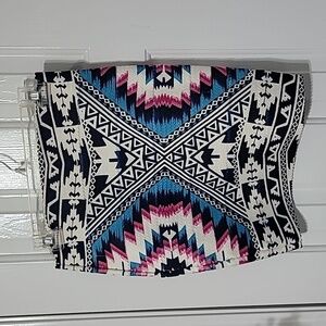 Xhilaration Mini Aztec Print Pencil Skirt Size S/P